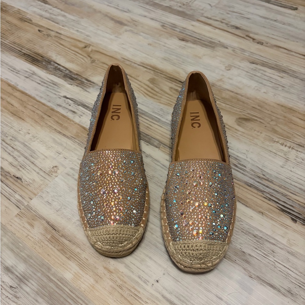 INC International Concepts Women's Glittering Tan Espadrilles
